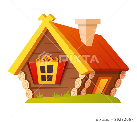 Log house - flat design style object on white background Log house - flat design style object on white background 89232667