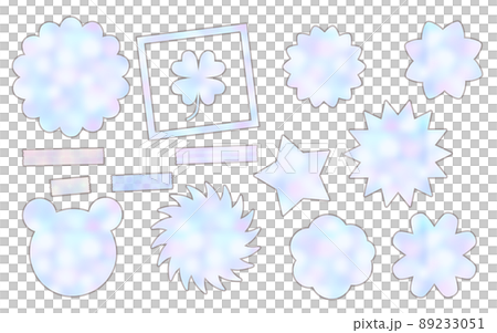 Light blue and purple gradation fantastic geometric pattern set Light blue and purple gradation fantastic geometric pattern set 89233051