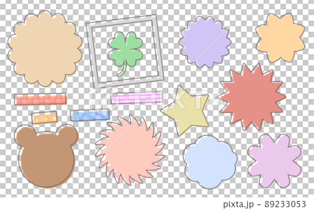 Pop and cute geometric pattern set 89233053