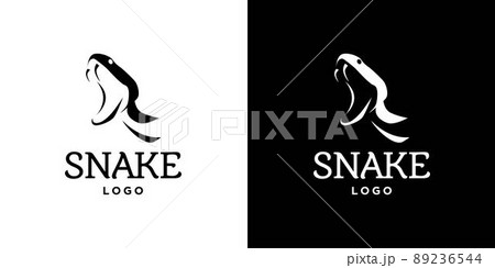 Cool and attractive snake illustration logo design 1 89236544