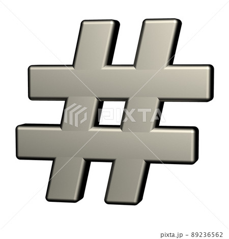 Hashtag Icon Isolated On Transparent のイラスト素材