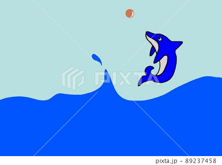 イルカのボール遊び イルカのボール遊び 89237458