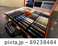 Small color sample boards. toned image for design - Colorful sets with cards for furniture Small color sample boards. toned image for design - Colorful sets with cards for furniture 89238484