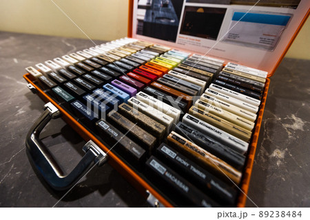 Small color sample boards. toned image for design - Colorful sets with cards for furniture Small color sample boards. toned image for design - Colorful sets with cards for furniture 89238484