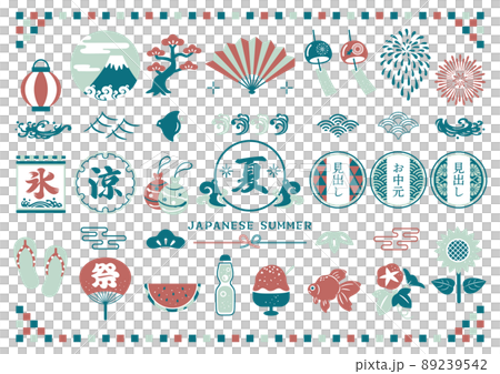 夏の和風素材 89239542