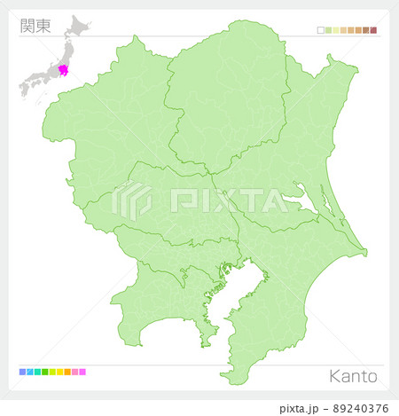 関東の地図・Kanto Map