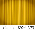 スポットライトが当たっている高級感のある金色のカーテンのイラスト背景素材(ベクターあり) 89241373