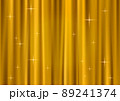 高級感のあるキラキラした金色のカーテンのイラスト背景素材(ベクターあり) 89241374