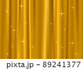 高級感のあるキラキラした金色のカーテンのイラスト背景素材(ベクターあり) 89241377