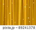 高級感のあるキラキラした金色のカーテンのイラスト背景素材(ベクターあり) 89241378