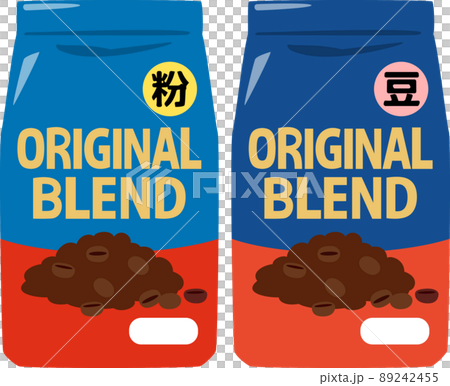 市販のコーヒー豆と粉に挽いたコーヒー豆 89242455