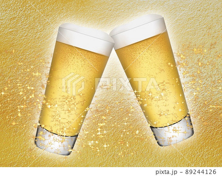おしゃれなグラスビールで乾杯するイラスト素材のイラスト素材 おしゃれなグラスビールで乾杯するイラスト素材のイラスト素材