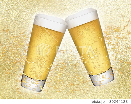 おしゃれなグラスビールで乾杯するイラスト素材のイラスト素材 おしゃれなグラスビールで乾杯するイラスト素材のイラスト素材