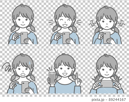 スマホを操作する女の子 89244167