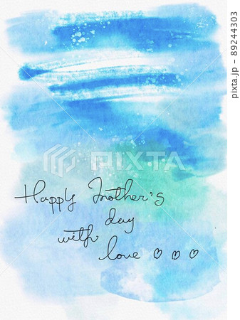 母の日　お母さんありがとう　Happy　Mother's day  水彩背景 89244303