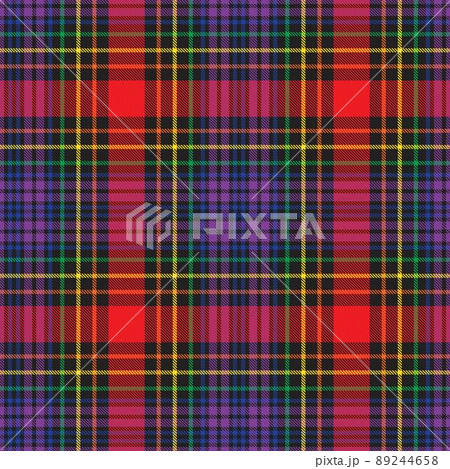 Rainbow Plaid Tartan Checkered Seamless Pattern Rainbow Plaid Tartan Checkered Seamless Pattern 89244658