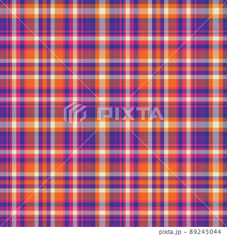 Colourful Plaid textured Seamless Pattern 89245044