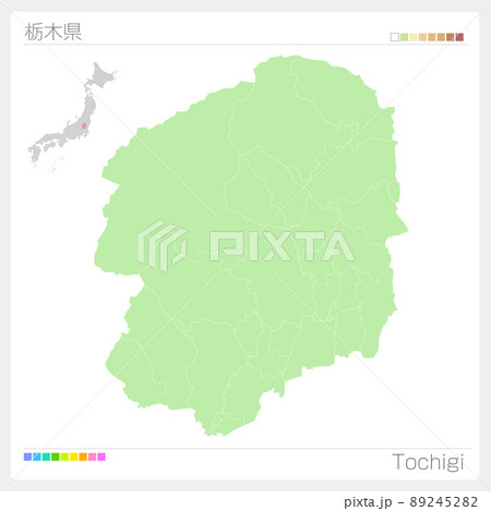 栃木県の地図・Tochigi Map