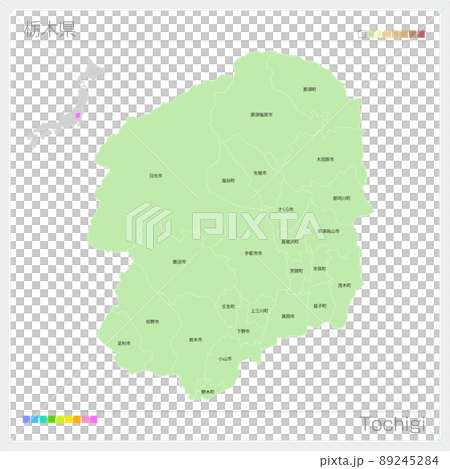栃木県の地図・Tochigi Map 89245284
