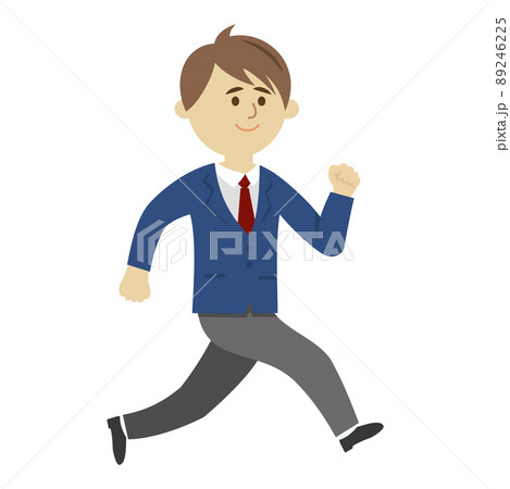 走る男子生徒のイラストイメージ 走る男子生徒のイラストイメージ 89246225