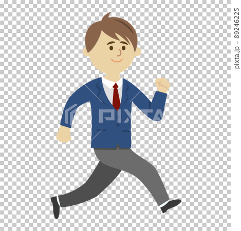 Illustration image of a running boy student 89246225