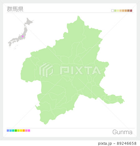 群馬県の地図・Gunma Map