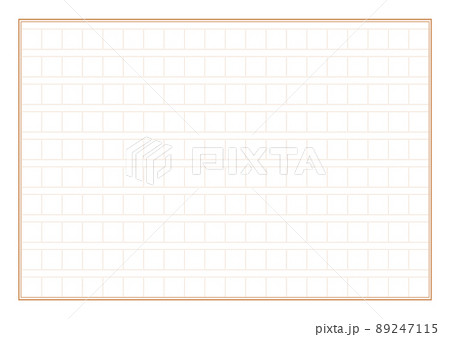 0字詰めの茶色い原稿用紙 便せんのテンプレート 字 10段 横幅a4比率のイラスト素材