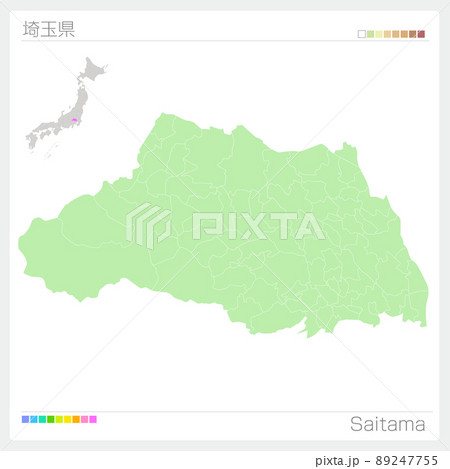 埼玉県の地図・Saitama Map 89247755