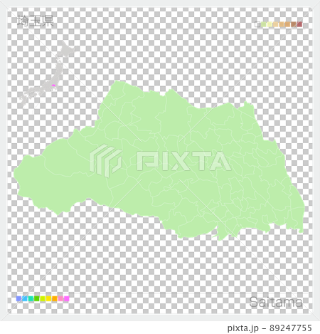 埼玉県の地図・Saitama Map 89247755