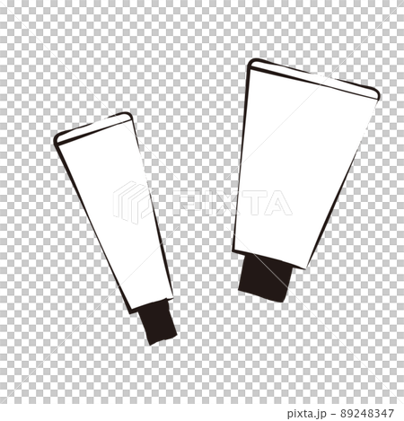 簡單管容器的單色線畫插圖 89248347