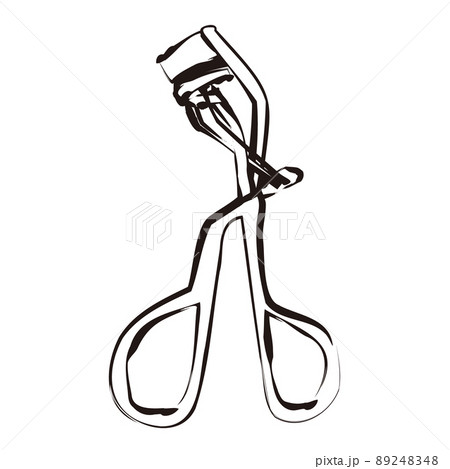 ビューラーのシンプルな手描き風モノクロ線画イラスト 89248348