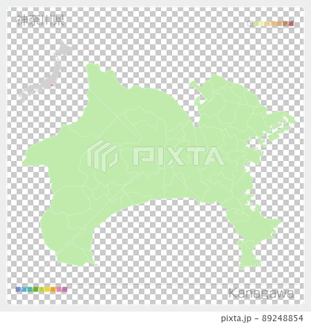 神奈川県の地図・Kanagawa Map 89248854