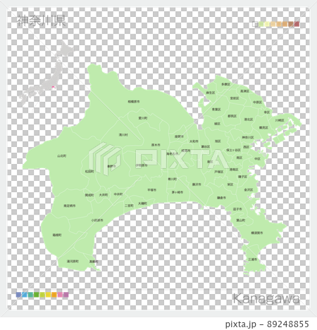 神奈川県の地図・Kanagawa Map 89248855