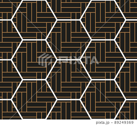 Herringbone parquet laminate floor wall texture with honeycomb. Herringbone floor seamless pattern 89249369