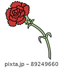 赤いカーネーション 89249660
