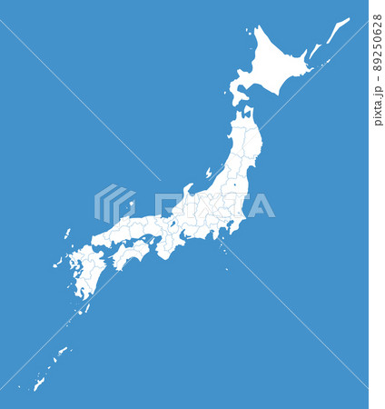 分割できる日本白地図　