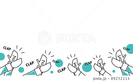 拍手、賞賛を送るカジュアルなイラスト 89252113