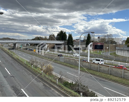 札幌新道と道央自動車道 札幌市厚別区大谷地 札幌新道と道央自動車道 札幌市厚別区大谷地 89252579