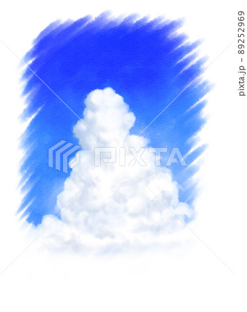 入道雲と青空 手描き水彩 入道雲と青空 手描き水彩 89252969