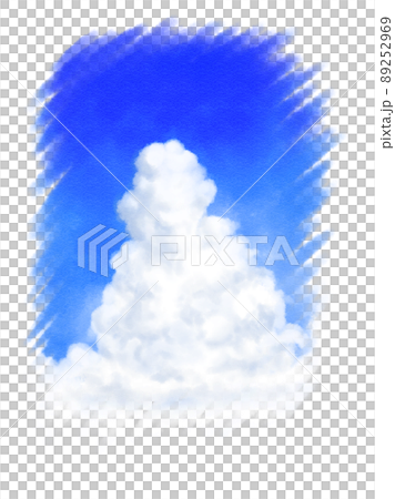 入道雲と青空 手描き水彩 入道雲と青空 手描き水彩 89252969