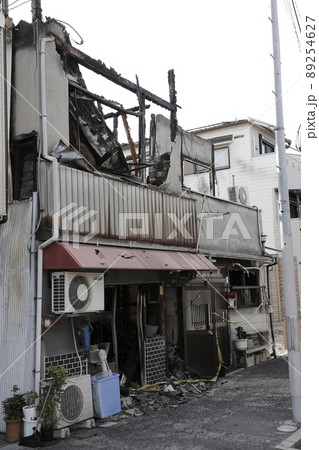 火災現場　火事　焼け跡　出火　出火現場 89254627