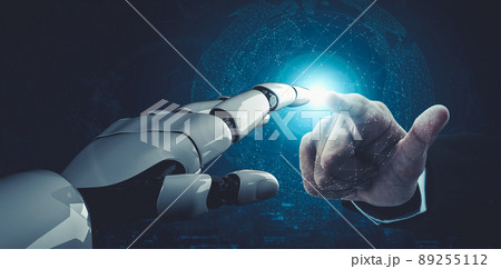 Future artificial intelligence and machine learning for AI droid robot or cyborg Future artificial intelligence and machine learning for AI droid robot or cyborg 89255112