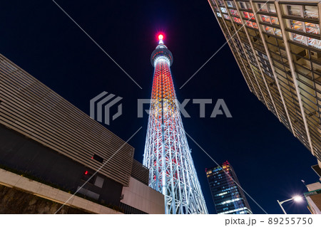 東京スカイツリー 東京都市夜景 東京スカイツリー 東京都市夜景 89255750