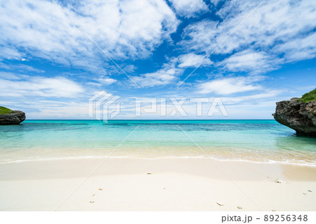 宮古島・池間島 美しい砂浜 フナクスビーチ 宮古島・池間島 美しい砂浜 フナクスビーチ 89256348