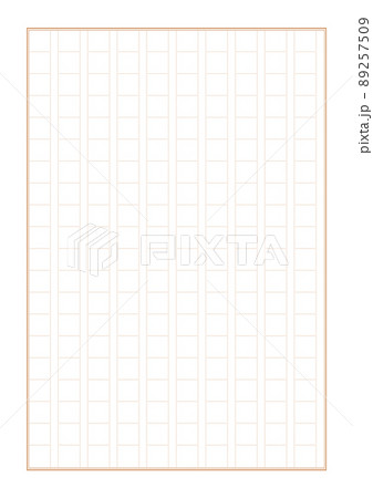 0字詰めの茶色い縦書きの原稿用紙 便せんのテンプレート 字 10段 比率のイラスト素材