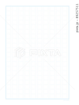 0字詰めの水色で縦書きの原稿用紙 便せんのテンプレート 字 10段 比率のイラスト素材