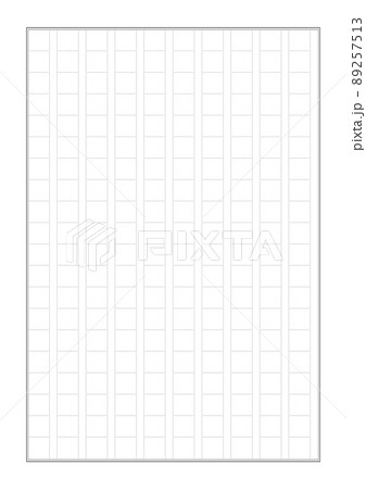 200字詰めの黒い縦書きの原稿用紙･便せんのテンプレート - 20字×10段 - A4比率 89257513