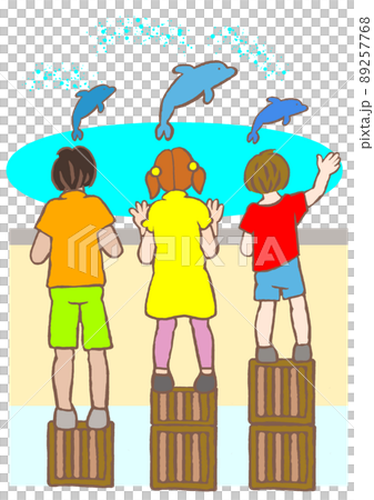 Illustration that everyone was able to see the dolphin show with reasonable accommodation and fairness and personalized support 89257768