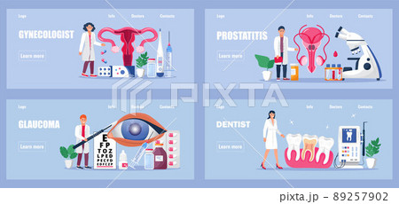 Gynecologist, dentist, optometrist, andrologist vector concept for medical websites, homepages. Gynecologist, dentist, optometrist, andrologist vector concept for medical websites, homepages. 89257902