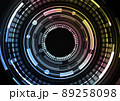 metallic circle meter digital abstract background 89258098